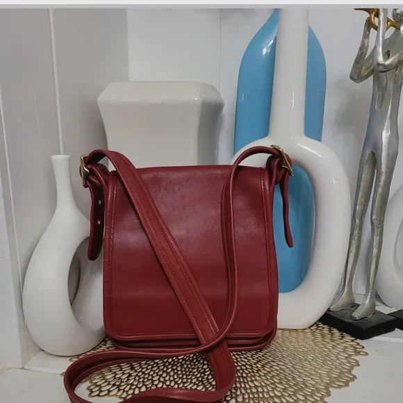 Coach Red Leather Crossbody Bag - Picture 1 of 1